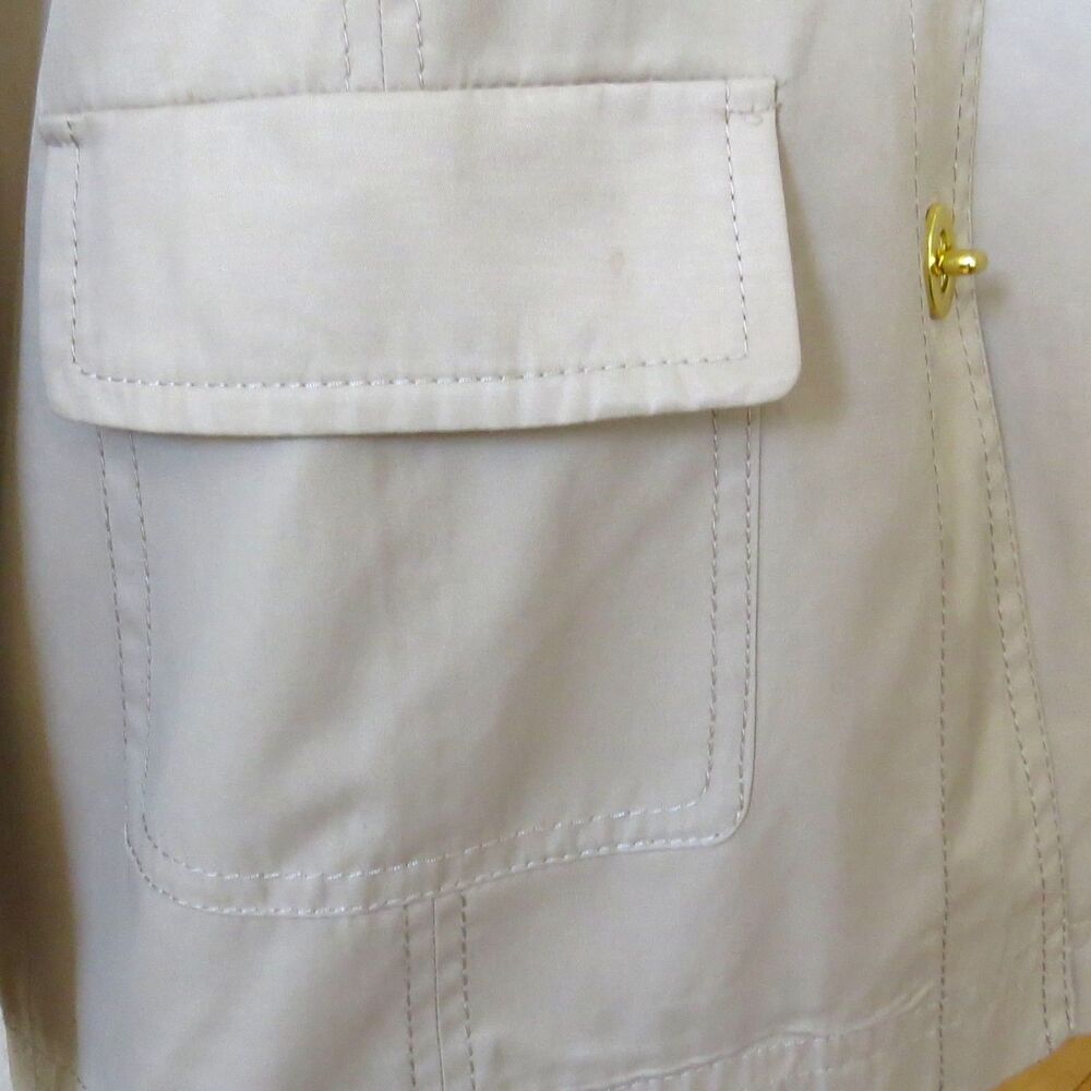 Isaac Mizrahi Live Khaki Jacket/Raincoat Small EUC - Picture 11 of 11